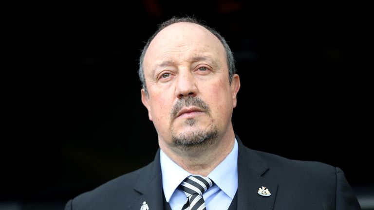 Rafael Benitez during the Premier League match between Newcastle United and West Bromwich Albion at St. James Park on April 28, 2018