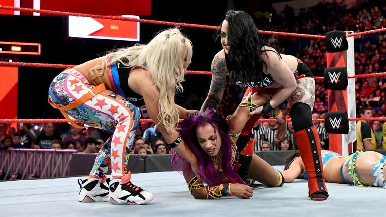 The Riott Squad arrived on Raw with a bang - attacking Sasha Banks and Bayley