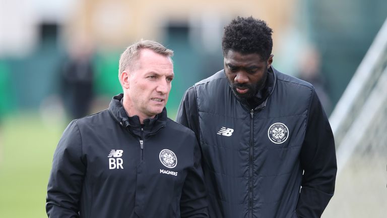 Brendan Rodgers (left) is unbeaten in 10 games against Rangers