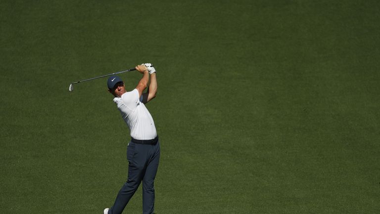 Rory McIlroy during a practice round prior to the start of the 2018 Masters Tournament at Augusta National Golf Club on April 2, 2018 in Augusta, Georgia.