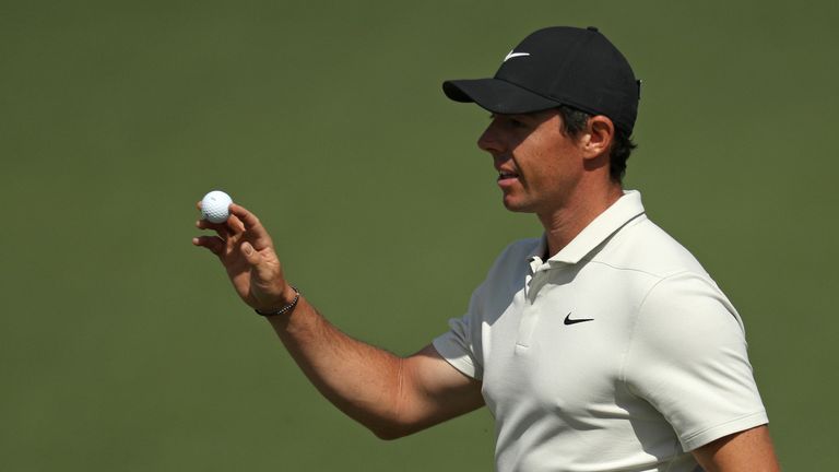 Rory McIlroy during the second round of the 2018 Masters Tournament at Augusta National Golf Club