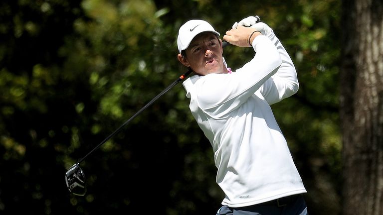 Rory McIlroy during the final round of the 2018 Masters Tournament at Augusta National Golf Club