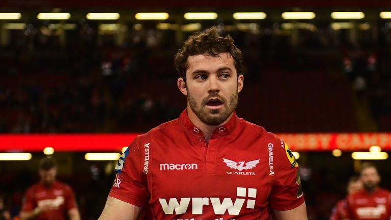 Guinness PRO14, Principality Stadium, Cardiff, Wales 28/4/2018.Dragons vs Scarlets.Leigh Halfpenny of Scarlets.Mandatory Credit ..INPHO/Alex Davidson