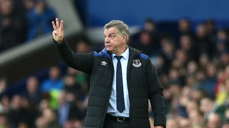 Sam Allardyce during the Premier League match between Everton and Brighton and Hove Albion at Goodison Park on March 10, 2018 in Liverpool, England.