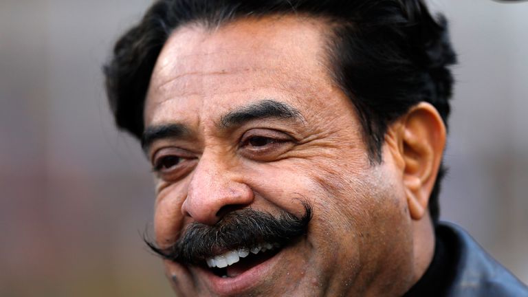 Jacksonville Jaguars owner Shahid Khan before the AFC Championship Game against the New England Patriots at Gillette Stadium on January 21, 2018