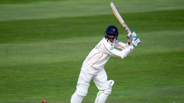 Shiv Chanderpaul bats of Lancashire during Day Three of the Specsavers County Championship Division One match between Somerset and Lancashire at The Cooper Associates County Ground on September 14, 2017 in Taunton, England. (Photo by Harry Trump/Getty Images)