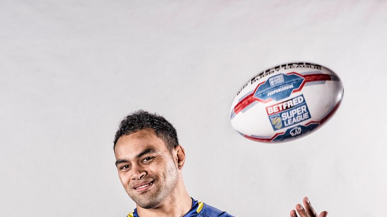 Picture by Allan McKenzie/SWpix.com - 04/01/18 - Rugby League - Super League - Warrington Wolves Media Day 2018 - Peckforton Castle, Peckforton, England - Sitaleki Akauola.