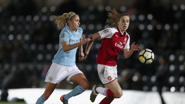 Steph Houghton during the WSL Continental Cup Final between Arsenal Women and Manchester City Ladies at Adams Park