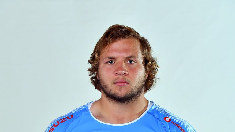 Pierre Schoeman poses during the 2018 Bulls Super Rugby headshots session