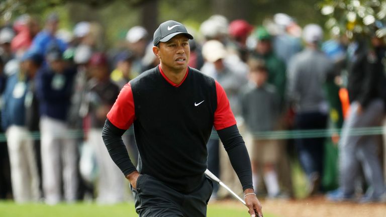 during the final round of the 2018 Masters Tournament at Augusta National Golf Club on April 8, 2018 in Augusta, Georgia.