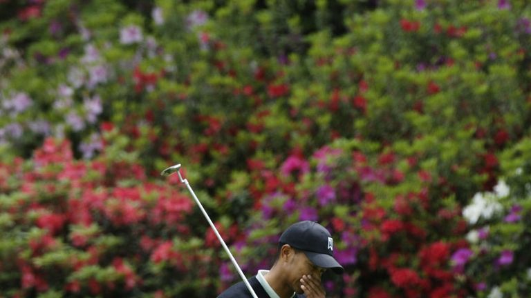 Tiger Woods struggled in the first round of the 2003 Masters