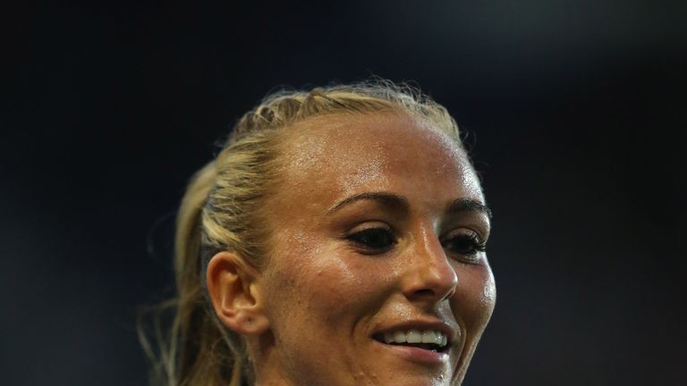 of England of Russia during the FIFA Women's World Cup Qualifier between England and Russia at Prenton Park on September 19, 2017 in Birkenhead, England.