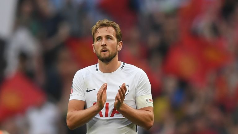 Tottenham's Harry Kane during the FA Cup semi-final match against Manchester United