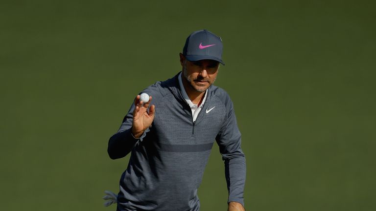 Trevor Immelman during the second round of the 2018 Masters Tournament at Augusta National Golf Club 