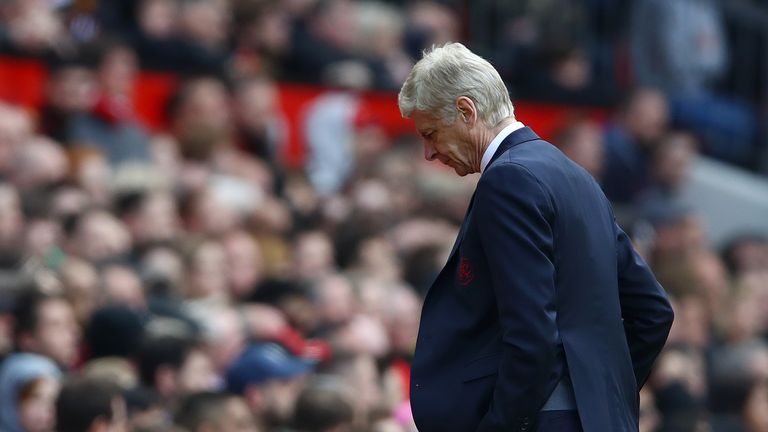  during the Premier League match between Manchester United and Arsenal at Old Trafford on April 29, 2018 in Manchester, England.