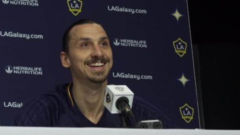 Zlatan speaks to media after his LA Galaxy debut 