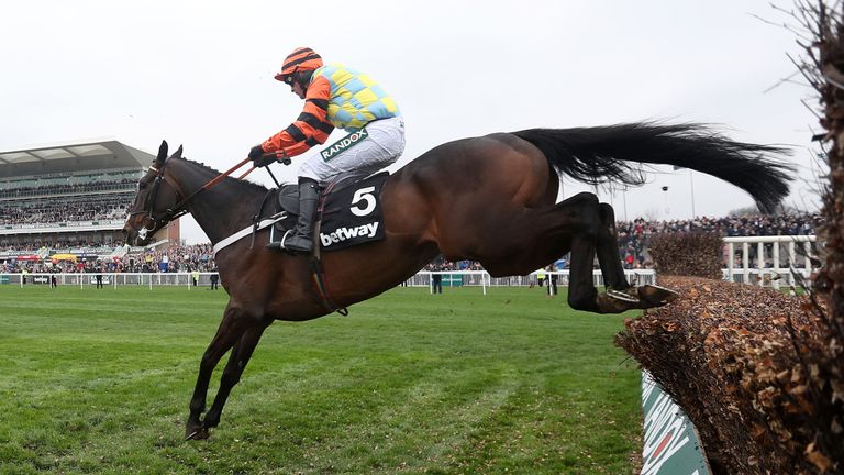 Might Bite clears the last in style at Aintree