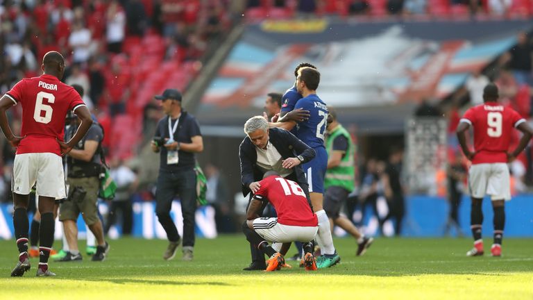 Mourinho also had consoling words for Ashley Young