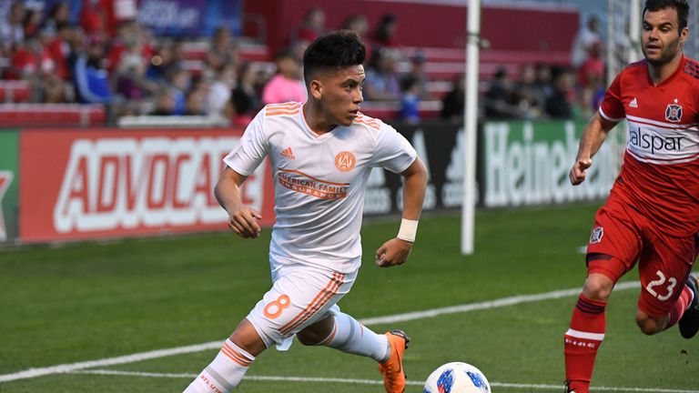 Ezequiel Barco in action for Atlanta United