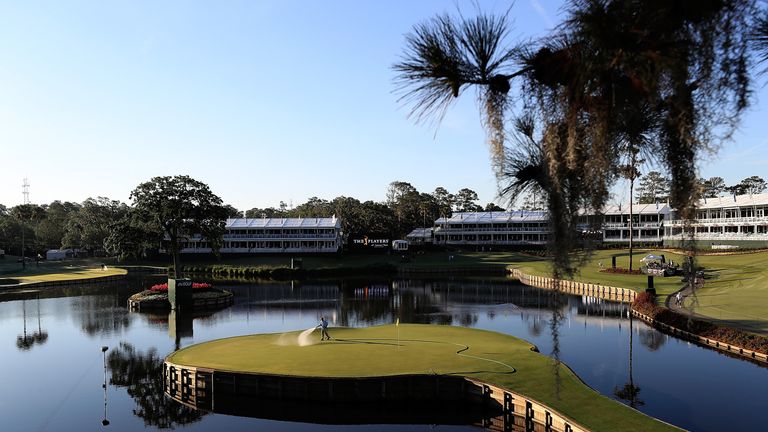 A general view of the 17th hole at TPC Sawgrass