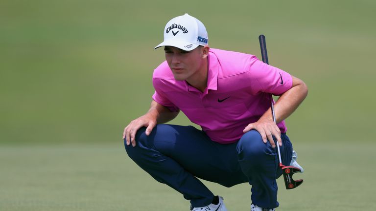 Aaron Wise during the third round of the AT&T Byron Nelson at Trinity Forest Golf Club on May 19, 2018 in Dallas, Texas.