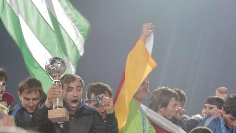 Abkhazia celebrate victory in the 2016 ConIFA World Football Cup