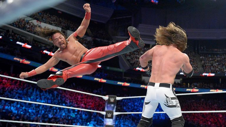 Shinsuke Nakamura challenged AJ Styles for the WWE title at Backlash