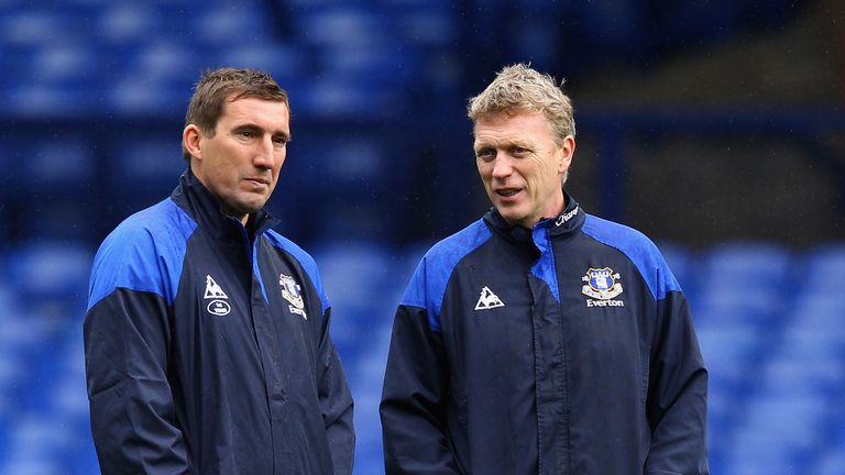 Alan Stubbs (left) was Everton's U23s coach under David Moyes