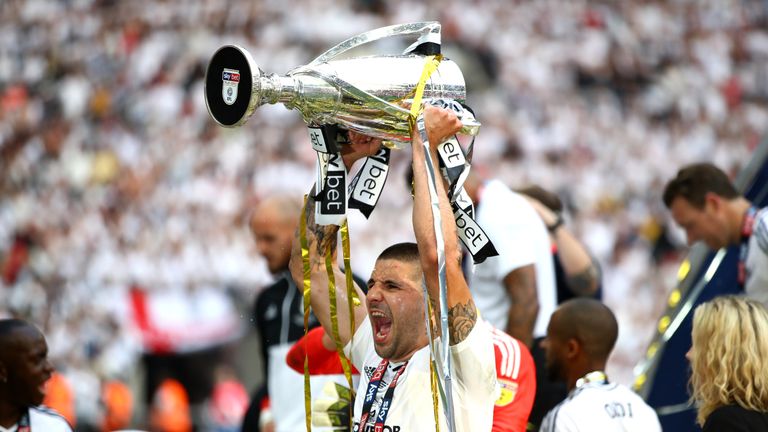  during the Sky Bet Championship Play Off Final between Aston Villa and  Fulham at Wembley Stadium on May 26, 2018 in London, England.