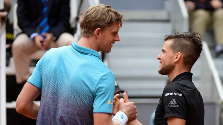 Kevin Anderson (L) was playing in his first Masters 1000 semi-final