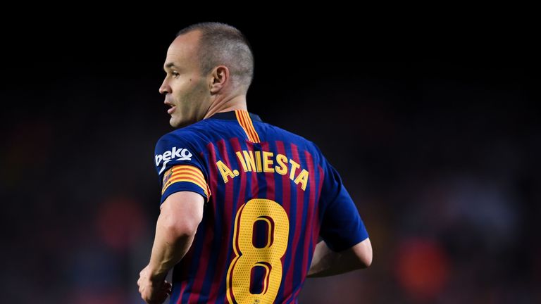 Andres Iniesta during the La Liga match between Barcelona and Real Sociedad at Camp Nou on May 20, 2018 in Barcelona, Spain