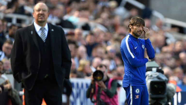 Antonio Conte during the Premier League match between Newcastle United and Chelsea at St. James Park on May 13, 2018 in Newcastle upon Tyne, England.