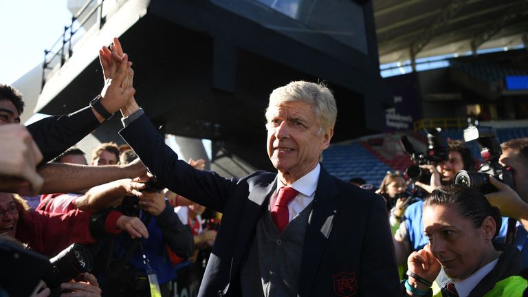  during the Premier League match between Huddersfield Town and Arsenal at John Smith's Stadium on May 13, 2018 in Huddersfield, England.