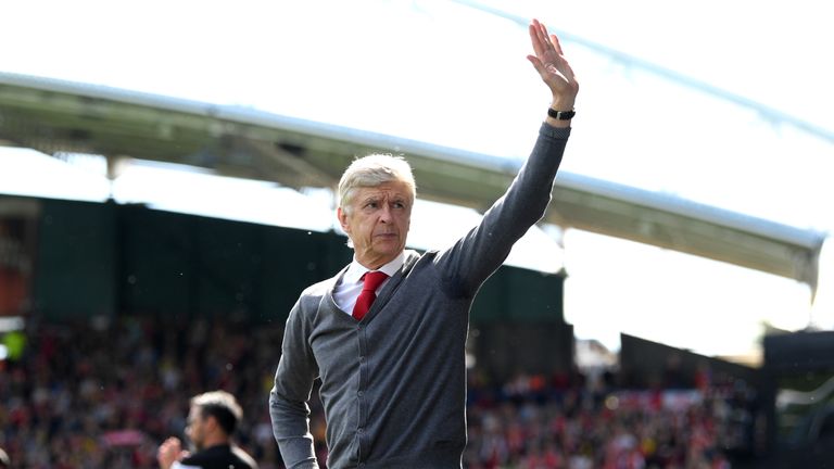  during the Premier League match between Huddersfield Town and Arsenal at John Smith's Stadium on May 13, 2018 in Huddersfield, England.