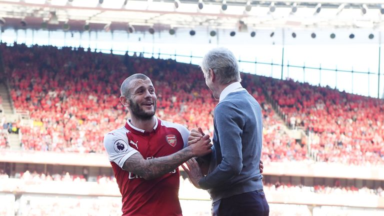 Jack Wilshere and Arsene Wenger 