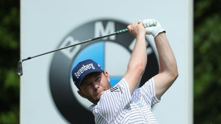 during the final round on day four of the BMW PGA Championship at Wentworth on May 28, 2017 in Virginia Water, England.