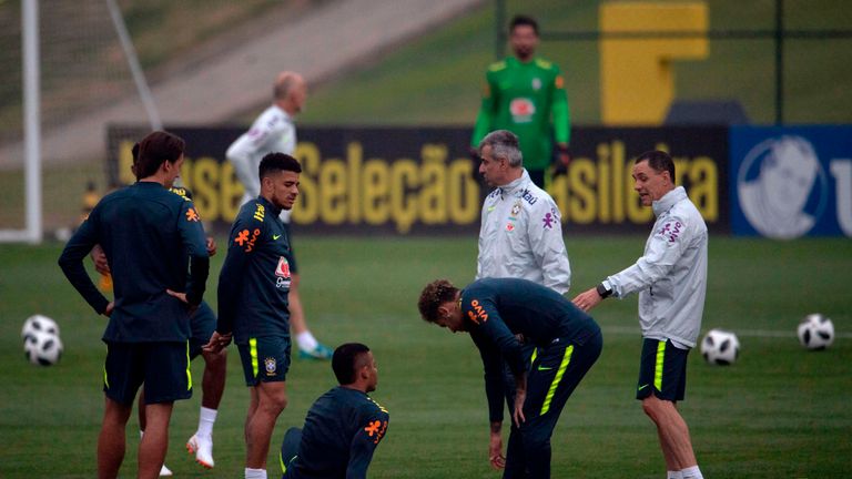 Neymar in Brazil training on 23 May 2018