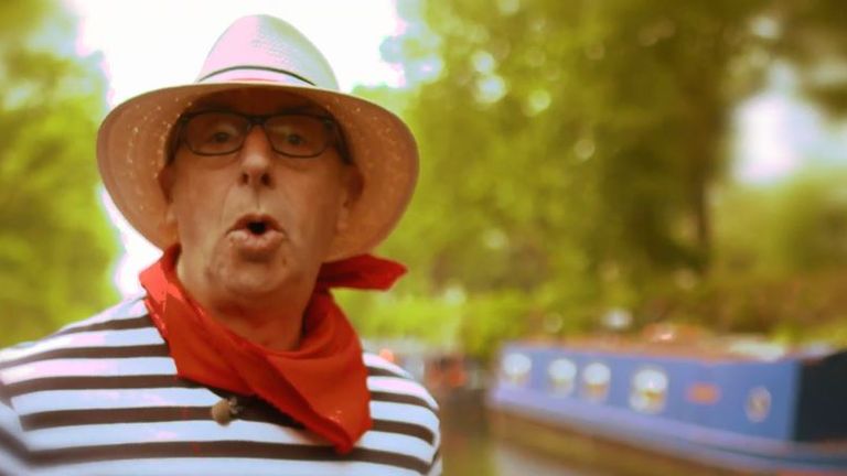 David Lloyd on a barge in Little Venice