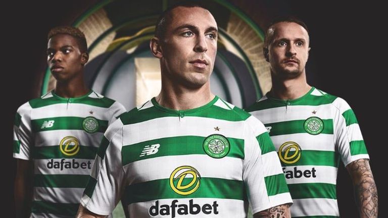 Celtic captain Scott Brown modelled the new strip at the launch