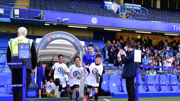 Hundreds of British Asian children enjoyed themselves at Stamford Bridge on Sunday