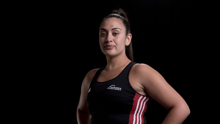 Chiara Semple of Team Northumbria Vitality Netball Superleague