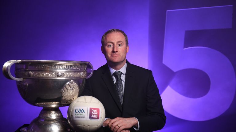 Coman Goggins, Former Dublin footballer and current AIB employee, is pictured at AIB's announcement of the 5-year extension of their sponsorship which is Backing Club and County. AIB is proud to be a partner of the GAA for 27 years, now backing Club and County for a fourth consecutive year. AIB...s partnership with the GAA is reflective of the belief that.Club Fuels County.