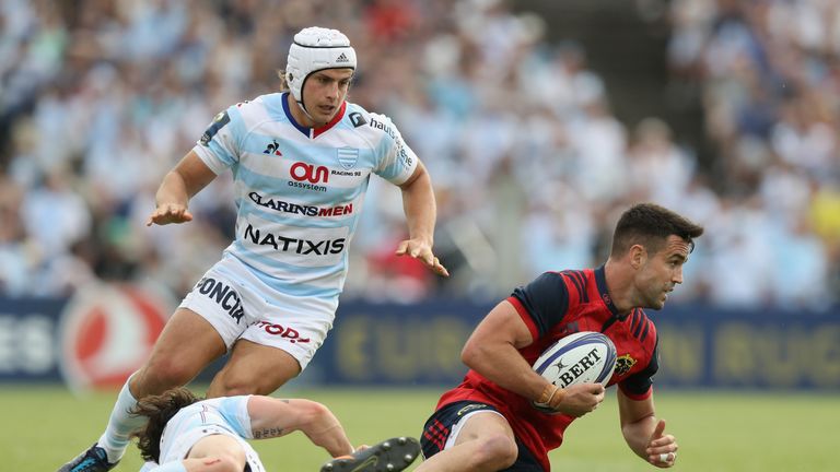 during the European Rugby Champions Cup Semi-Final match between Racing 92 and Munster Rugby at Stade Chaban-Delmas on April 22, 2018 in Bordeaux, France.