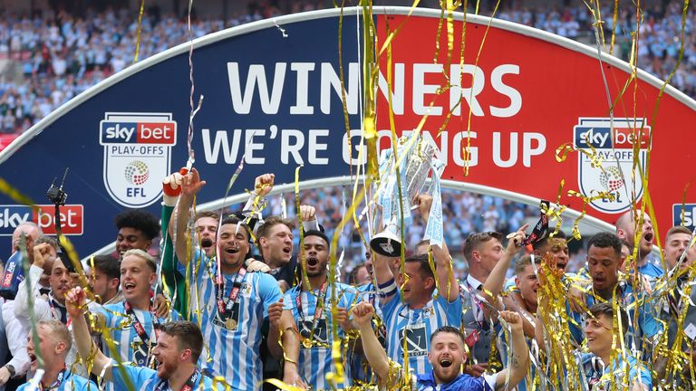  during the Sky Bet League Two Play Off Final between Coventry City and Exeter City at Wembley Stadium on May 28, 2018 in London, England.