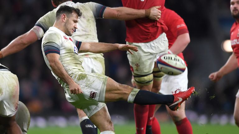  during the NatWest Six Nations round two match between England and Wales at Twickenham Stadium on February 10, 2018 in London, England.