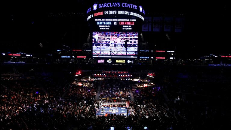 Danny Garcia and Erik Morales fought for the WBA Super, WBC & Ring Magazine super-lightweight world titles in 2012 as the Barclays Center hosted it's first boxing event.