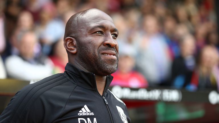 Darren Moore saw his side slip to a 2-0 defeat to Crystal Palace
