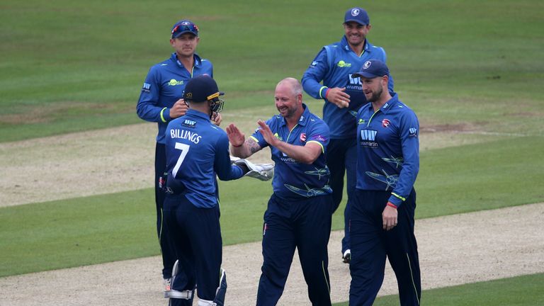 Darren Stevens during the Royal London One-Day Cup match between The Kent Spitfires and Somerset at The Spitfire Ground on May 29, 2018 in Canterbury, England.