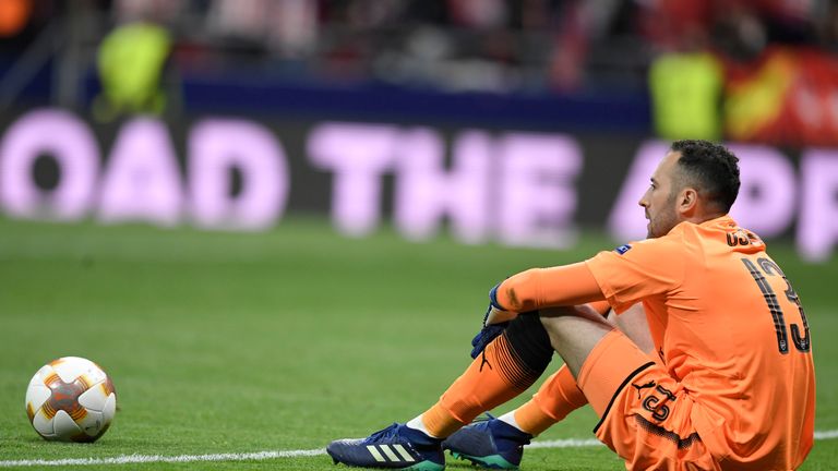 David Ospina endured a poor night in the Arsenal goal
