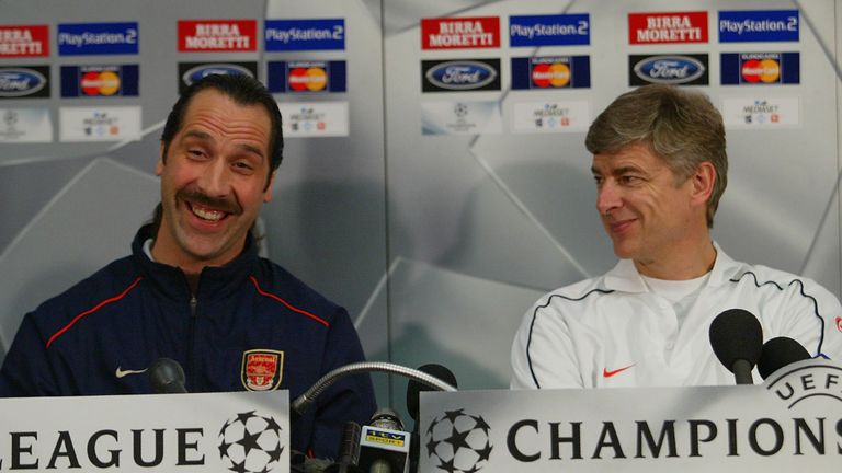 David Seaman and Arsene Wenger